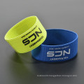 Cheap custom logo 100% polyester elastic wristband